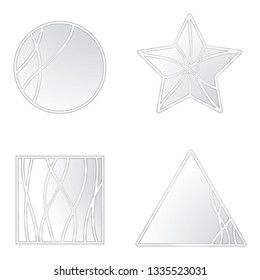 Vector of circle, square, star, triangle