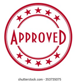 vector circle stamp "Approved"