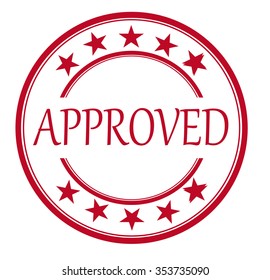 vector circle stamp "Approved"