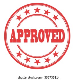 vector circle stamp "Approved"