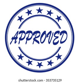 vector circle stamp "Approved"