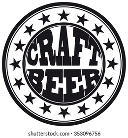 vector circle stamp "craft beer"