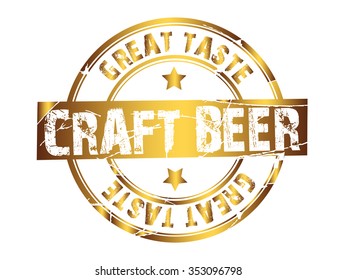 vector circle stamp "craft beer"