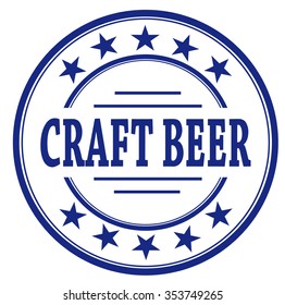 vector circle stamp "craft beer"