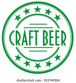 vector circle stamp "craft beer"