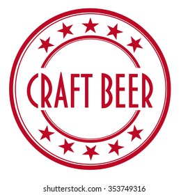 vector circle stamp "craft beer"