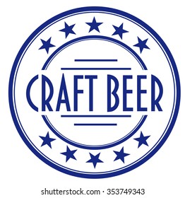 vector circle stamp "craft beer"