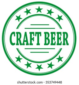 vector circle stamp "craft beer"