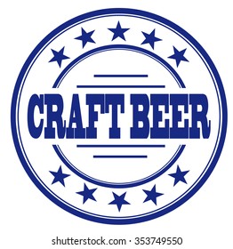 vector circle stamp "craft beer"
