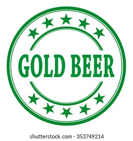 vector circle stamp "gold beer"