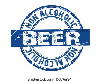 vector circle stamp "non alcoholic beer"