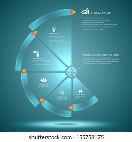 Vector circle step business concepts with icons / can use for infographic/loop business report or plan / modern template / education template / business brochure / system diagram 