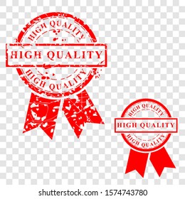 Vector, Circle Streak Red rubber stamp, High Quality, at transparent effect background
