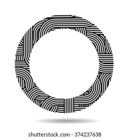 Vector Circle Striped Frame