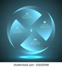 Vector circle swivel business concepts with icons / can use for info graphic / loop business report or plan / modern template / education template / business brochure  / printing / web