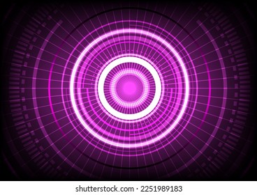 vector circle technology design neon light