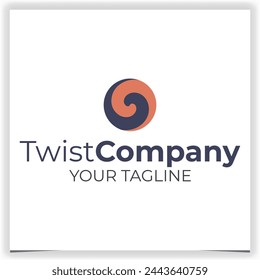 Vector circle twist logo design template