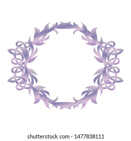 Vector circle victorian grunge frame for text or photos. Easy editing and color change