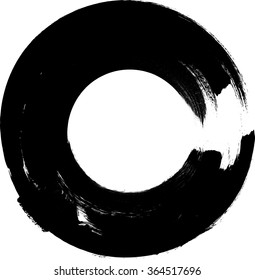 Vector circle . Vintage Frame . Grunge Black and White stamp . Distress banner . Border  for your Design .circular brush stroke
