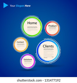 Sitio web o plantilla de círculo vectorial para empresas, eliminar fácilmente todo el texto - sólo fondo un color