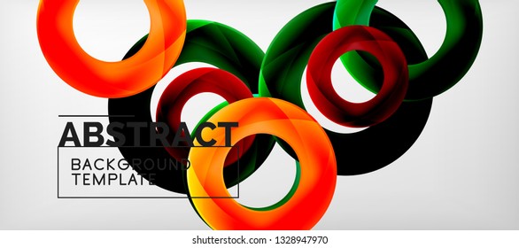 Vector circles abstract background, vector illustration