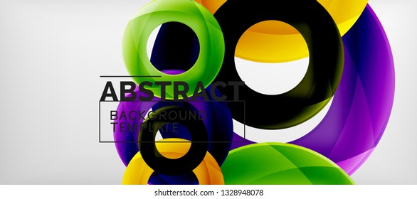 Vector circles abstract background, vector illustration