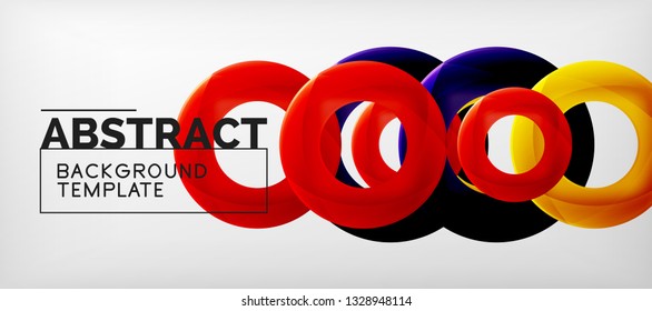 Vector circles abstract background, vector illustration