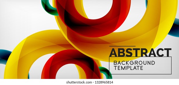 Vector circles abstract background, vector illustration