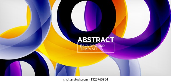 Vector circles abstract background, vector illustration