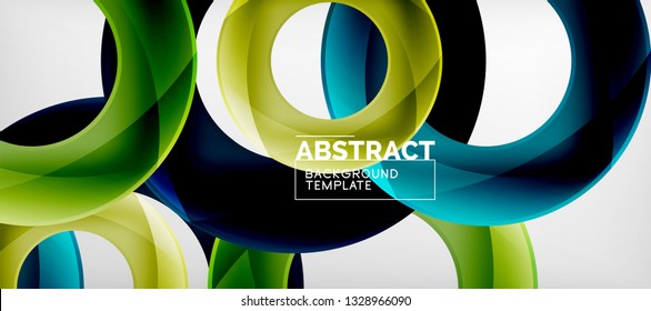 Vector circles abstract background, vector illustration