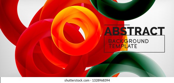 Vector circles abstract background, vector illustration