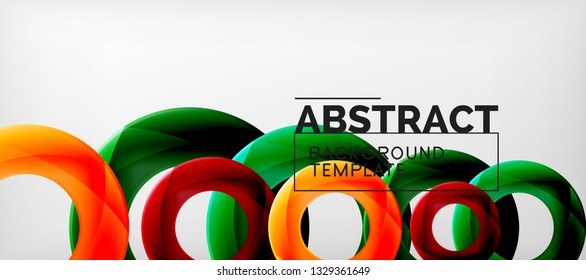 Vector circles abstract background, vector illustration