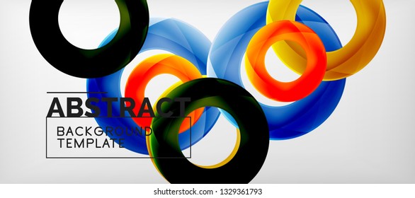 Vector circles abstract background, vector illustration