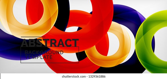 Vector circles abstract background, vector illustration