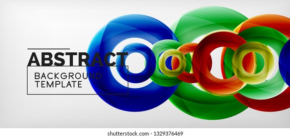Vektorkreise auf abstraktem Hintergrund, Vektorgrafik