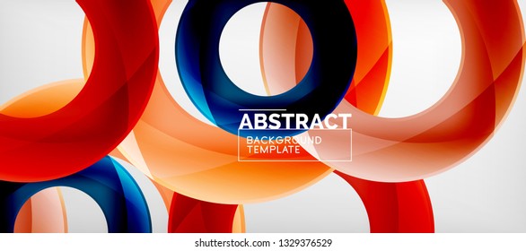 Vector circles abstract background, vector illustration