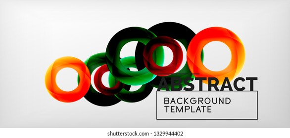 Vector circles abstract background, vector illustration