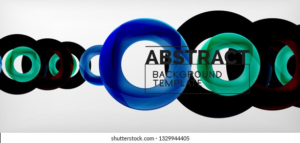 Vector circles abstract background, vector illustration