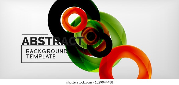 Vector circles abstract background, vector illustration
