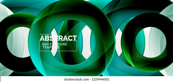 Vector circles abstract background, vector illustration