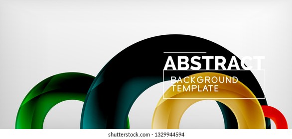 Vector circles abstract background, vector illustration