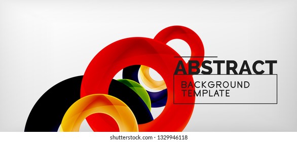 Vector circles abstract background, vector illustration