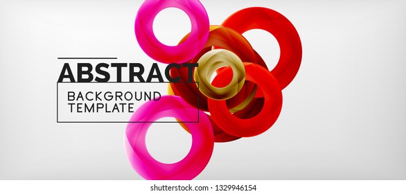 Vector circles abstract background, vector illustration