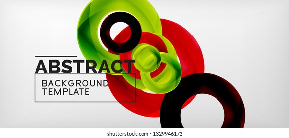Vector circles abstract background, vector illustration