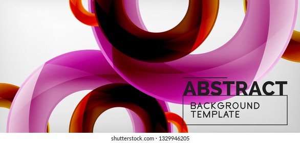 Vector circles abstract background, vector illustration