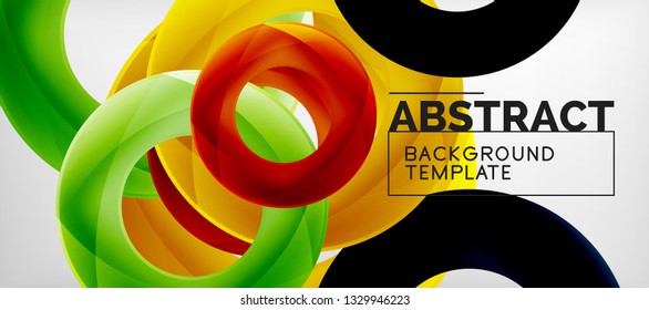 Vector circles abstract background, vector illustration
