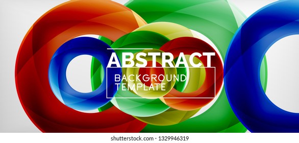 Vector circles abstract background, vector illustration