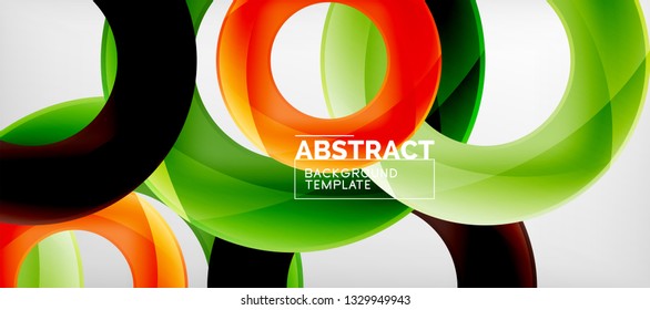Vector circles abstract background, vector illustration