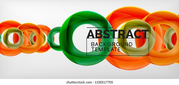 Vector circles abstract background, vector illustration