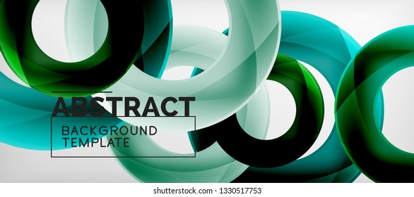 Vector circles abstract background, vector illustration